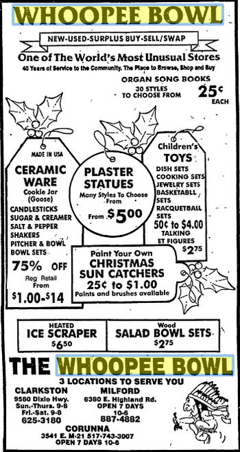 Whoopee Bowl - November 1988 Ad